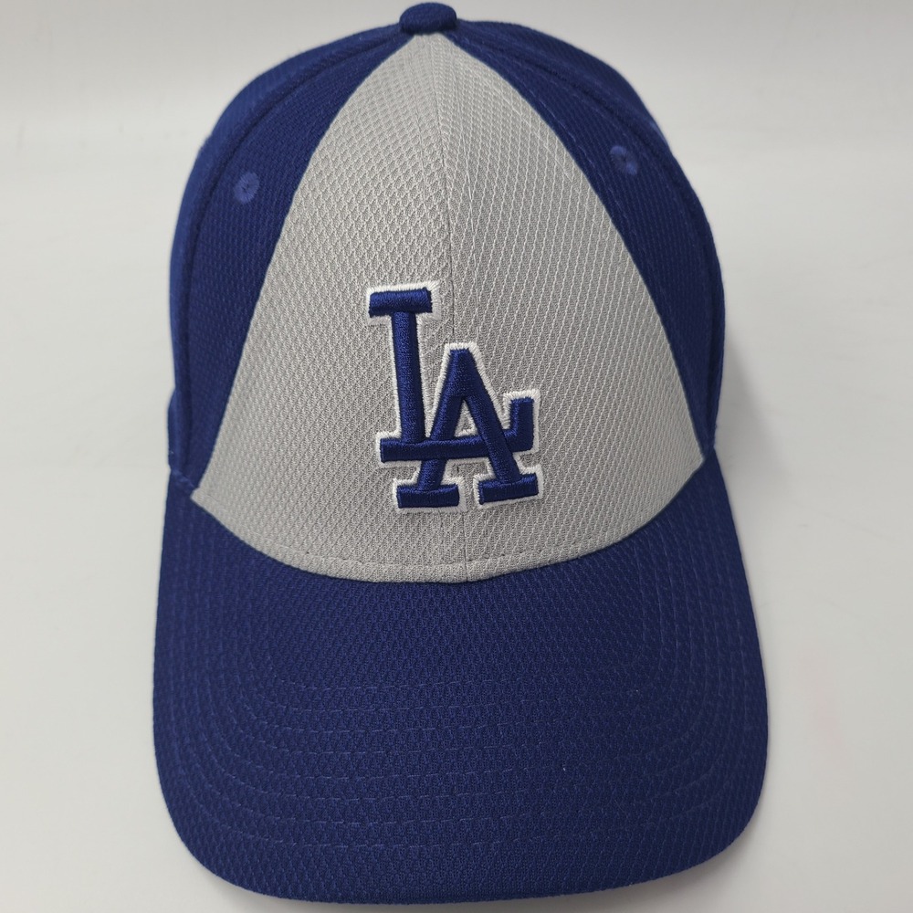 Los Angeles Dodgers Hat Fitted (Seems M-L) New Era 39Thirty Gray‎ Blue MLB Men